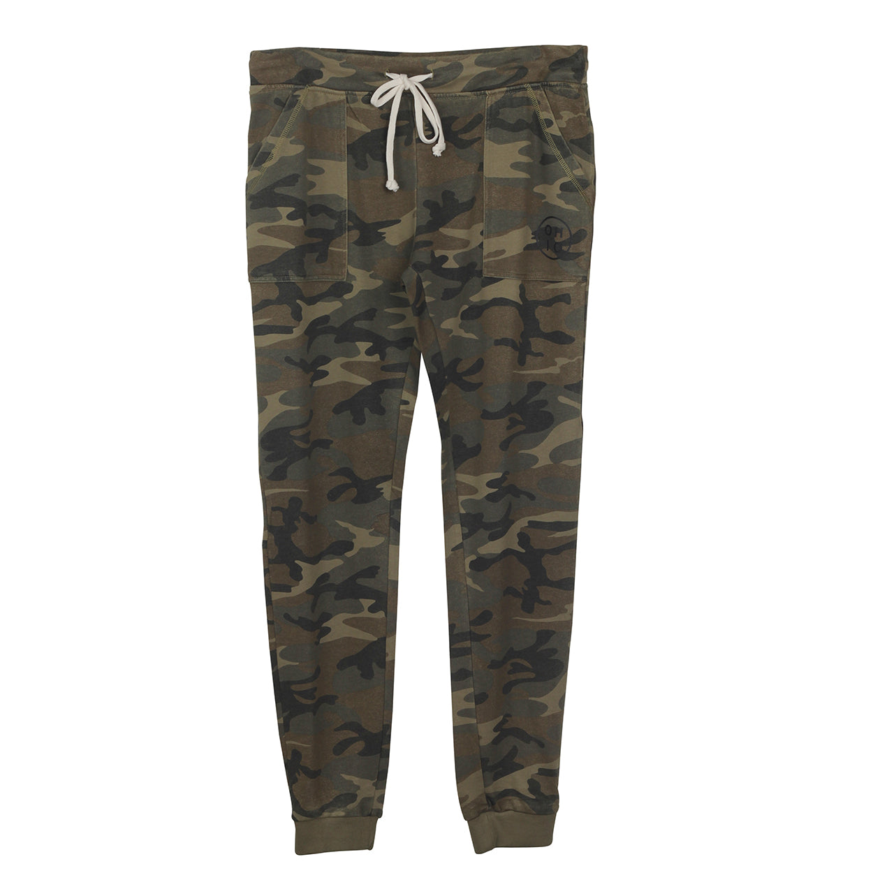 Small O H I O Circle Women's Long Weekend Burnout French Terry Sweatpants - Clothe Ohio - Soft Ohio Shirts