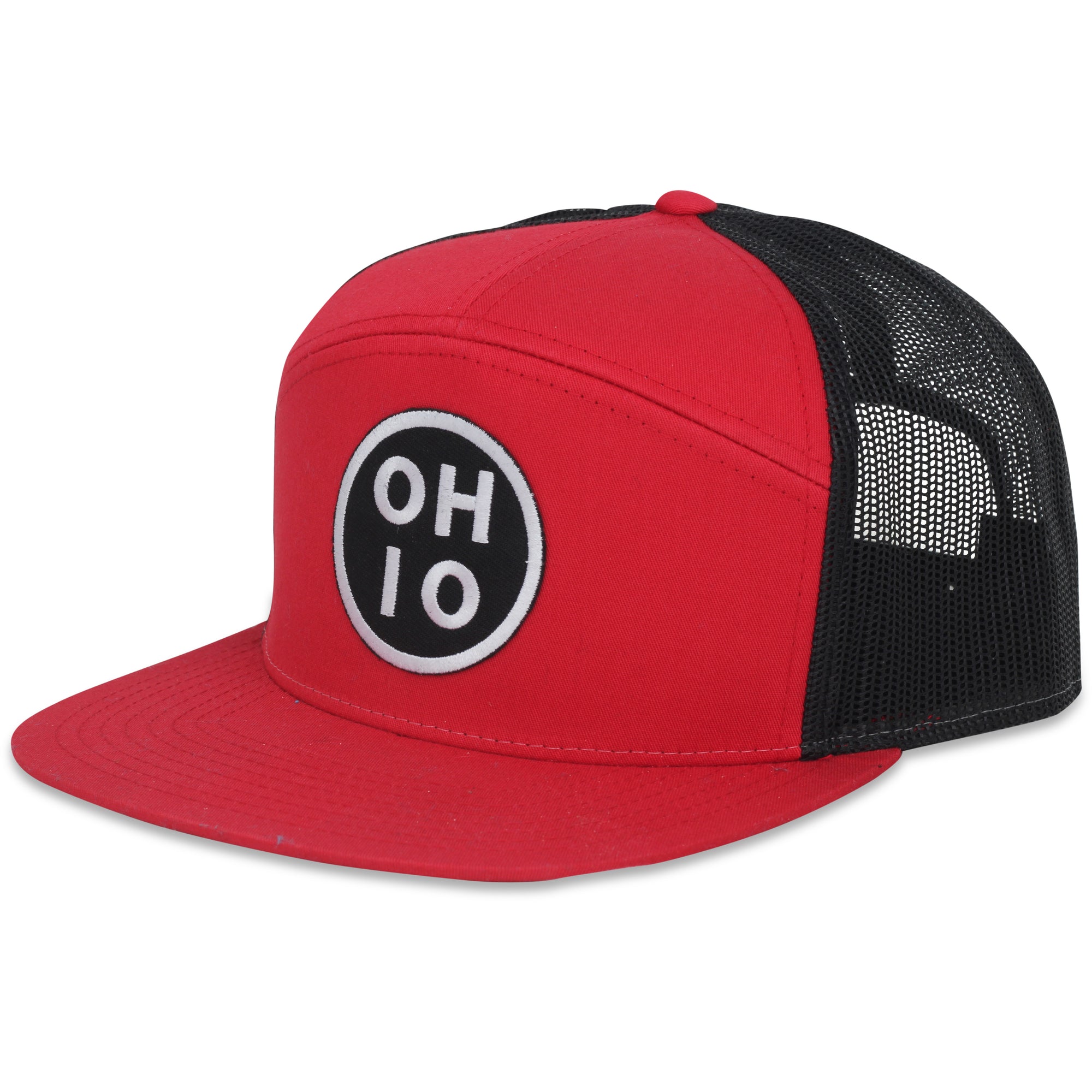 Circle Ohio (White) Hi-Pro Snap back Trucker Hat