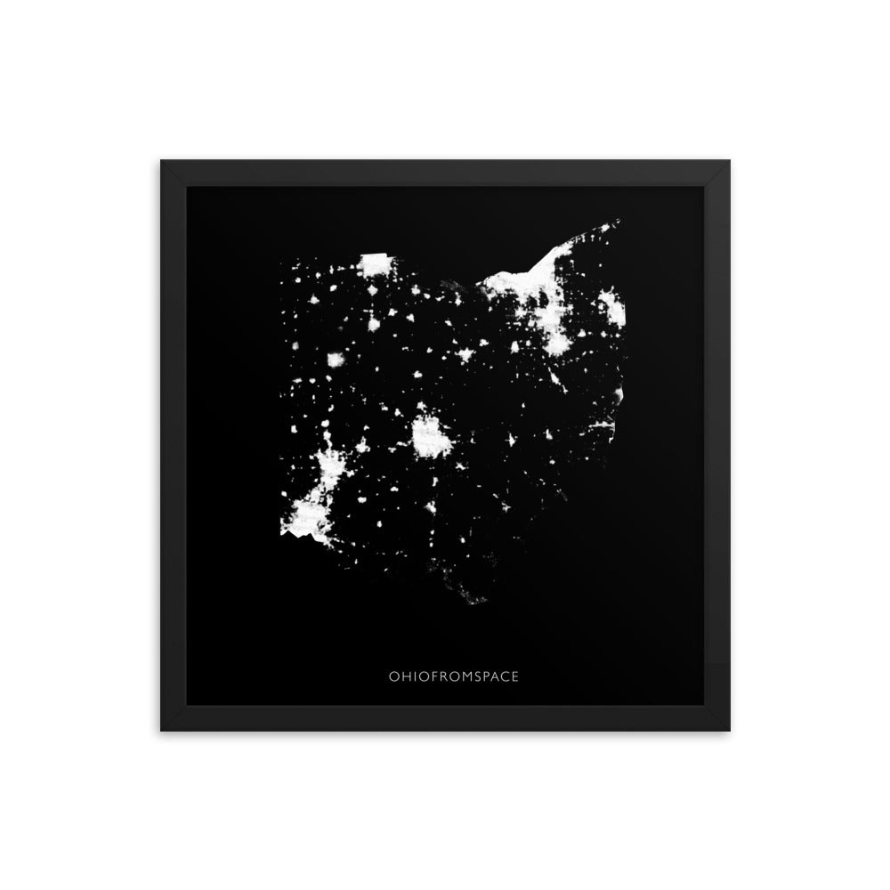Ohio From Space Framed poster