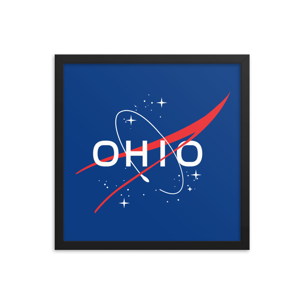 Ohio in Space Framed poster