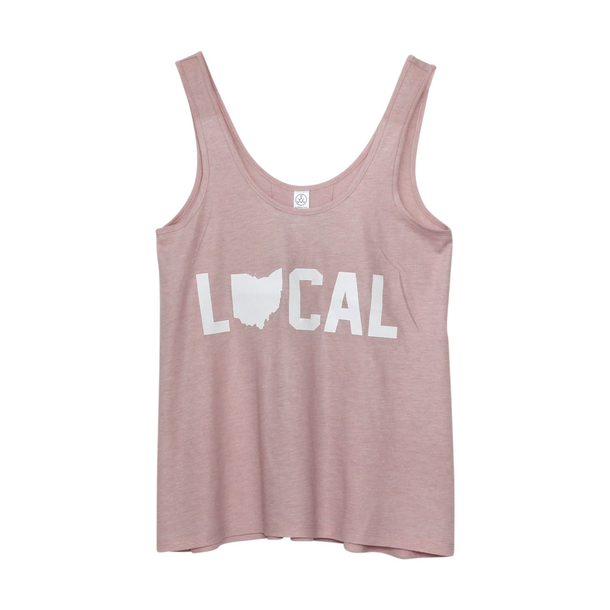 Local Ohio (White Ink) Women's Slouchy Tank Top - Clothe Ohio - Soft Ohio Shirts