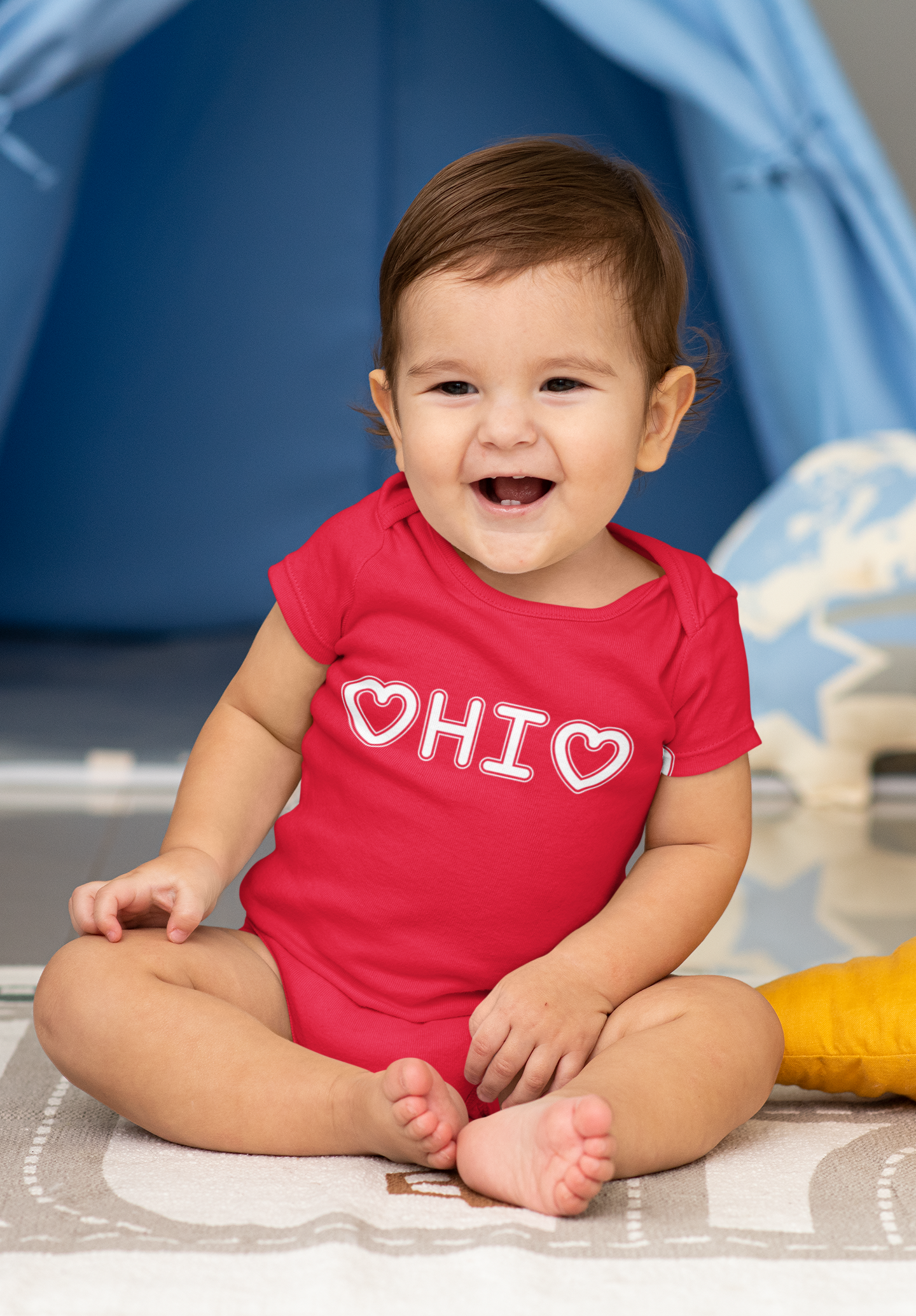 Hearts Ohio Baby One Piece