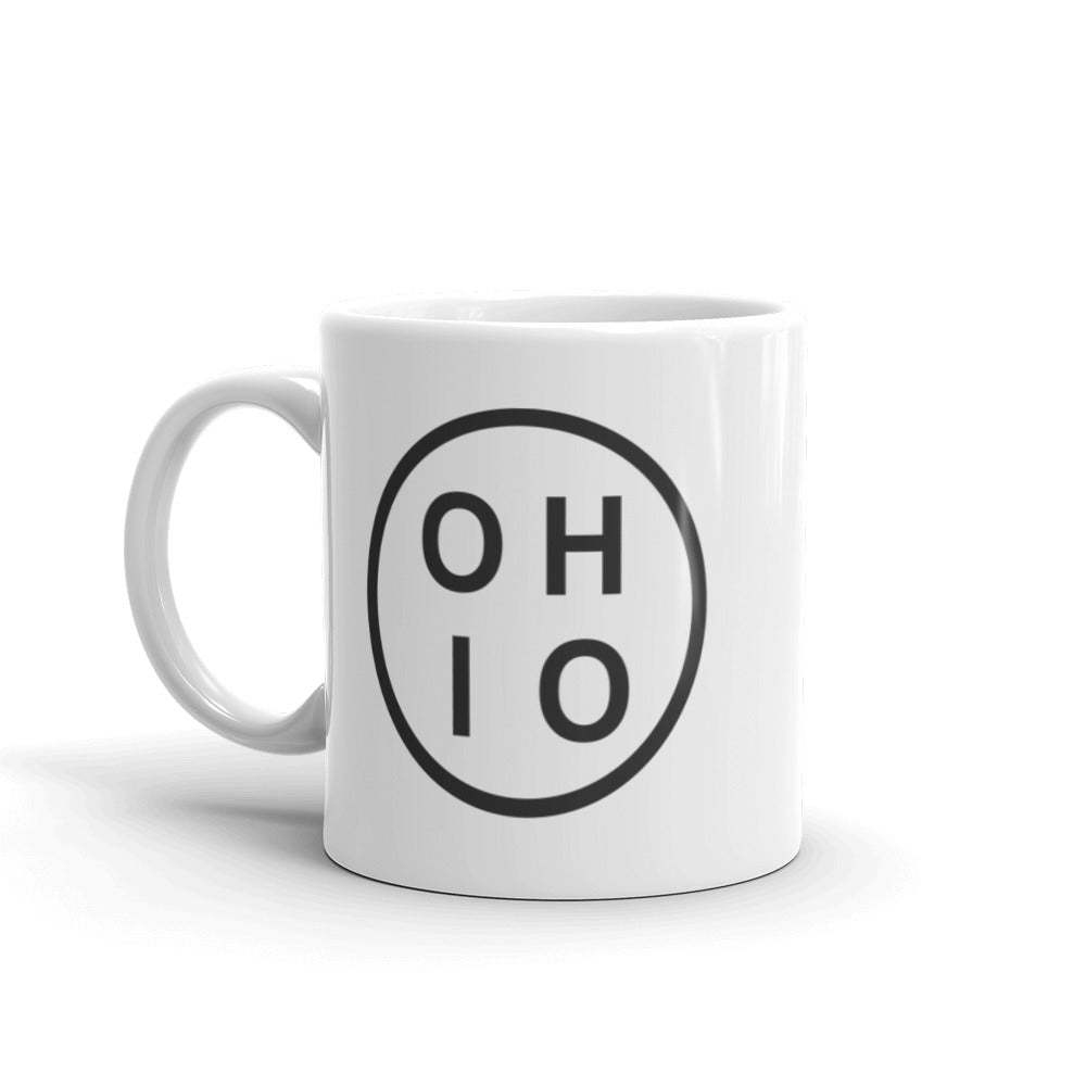 Circle Ohio glossy mug