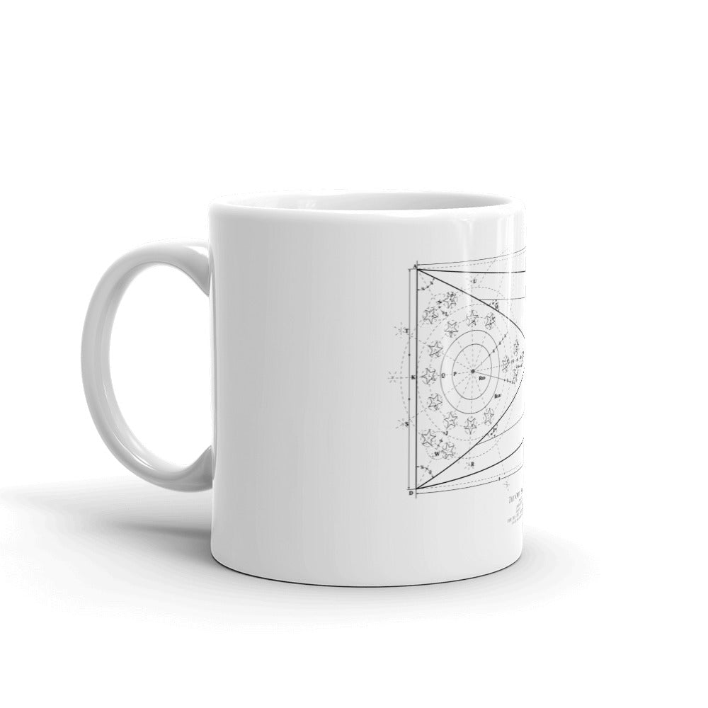 Ohio Flag Blueprint glossy mug