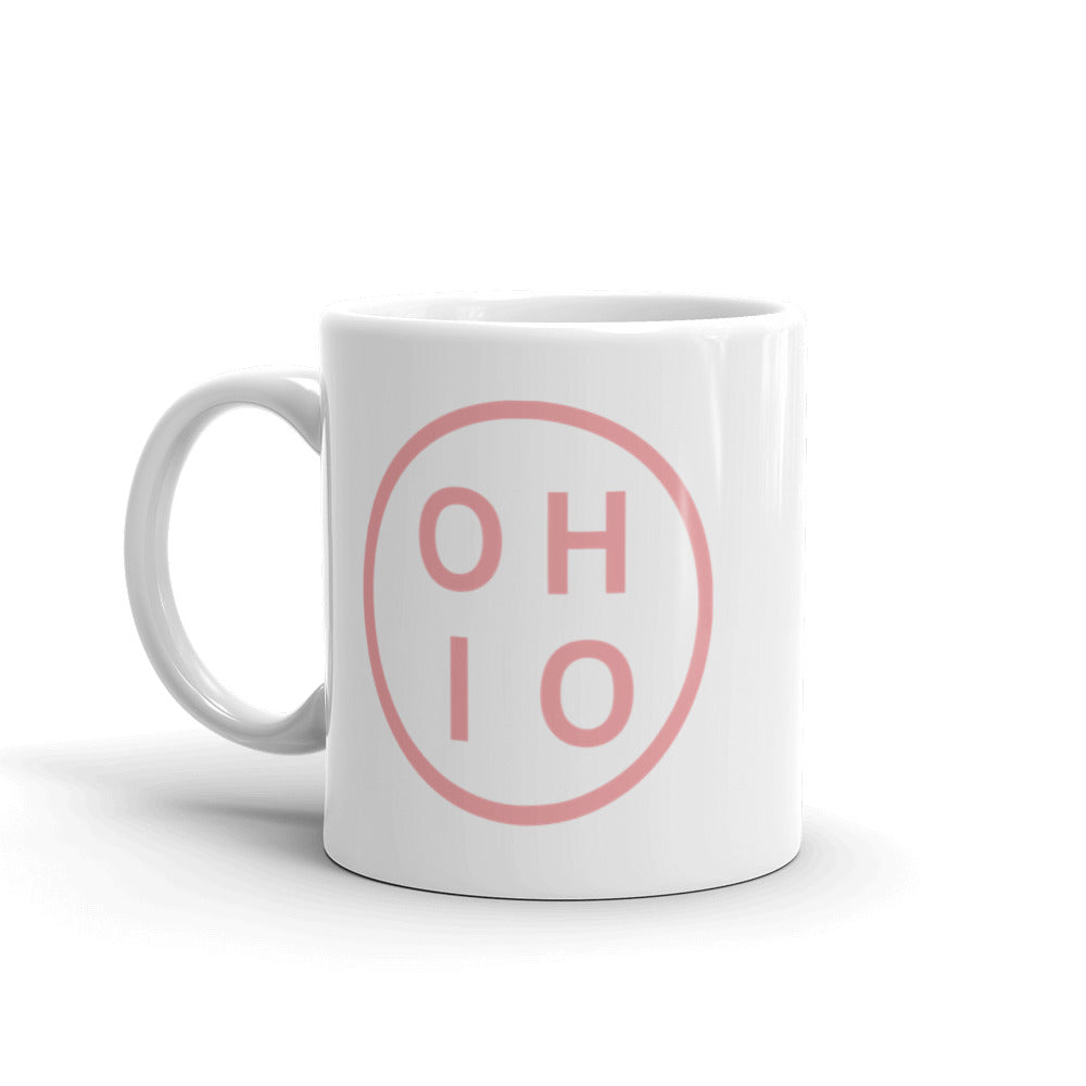 Circle Ohio glossy mug