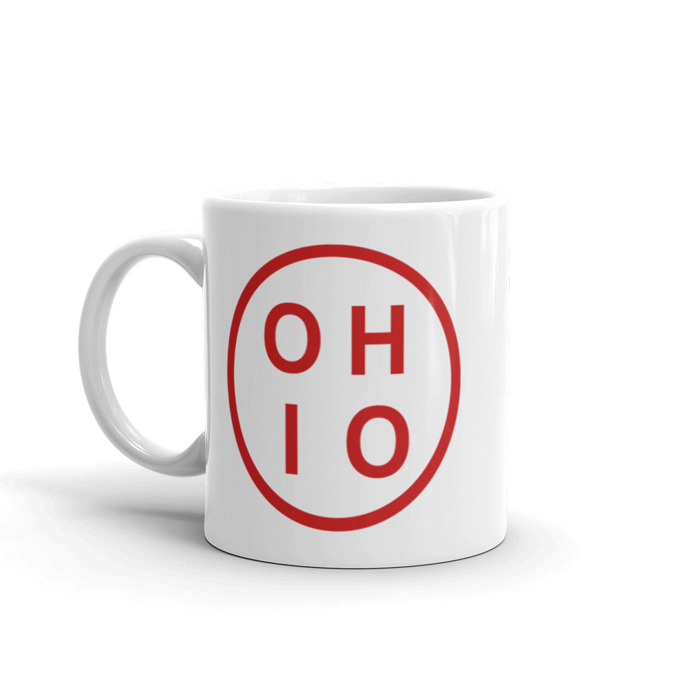 Circle Ohio glossy mug