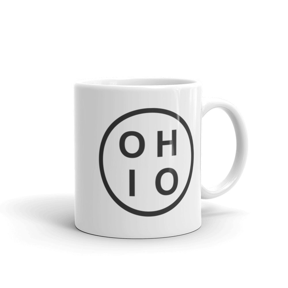 Circle Ohio glossy mug