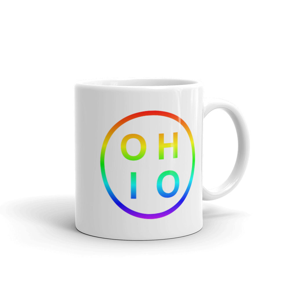Pride Circle Ohio glossy mug
