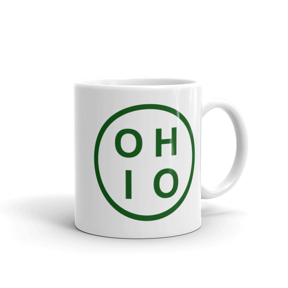 Circle Ohio glossy mug