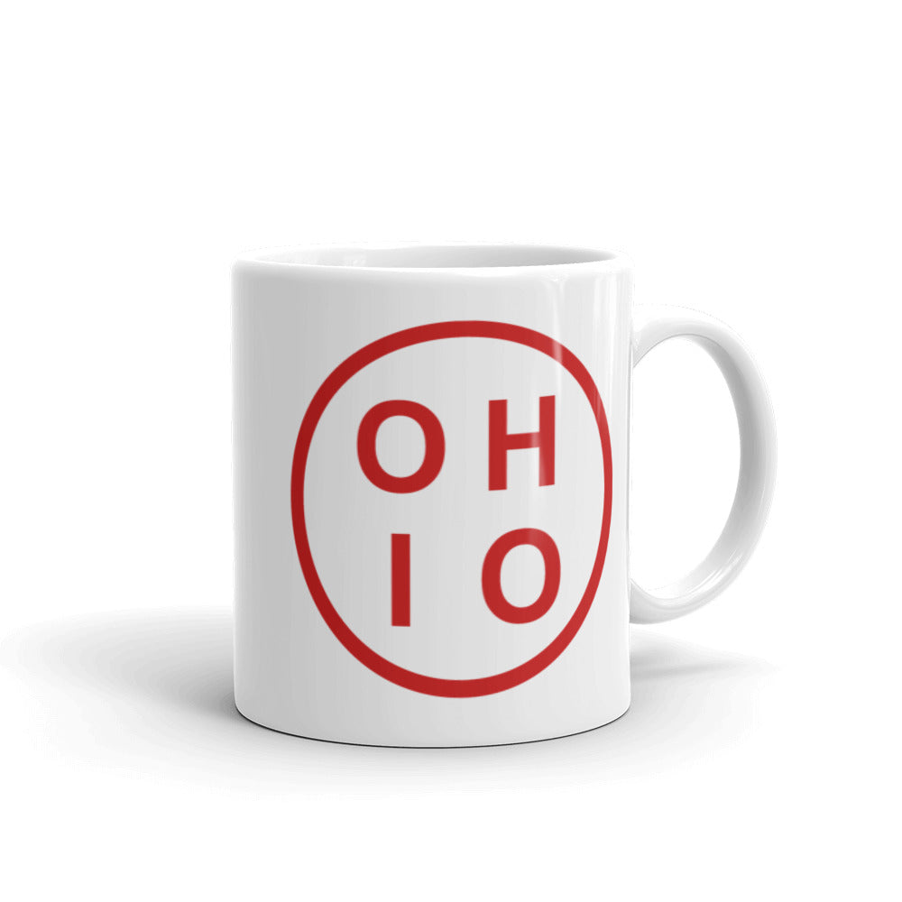 Circle Ohio glossy mug